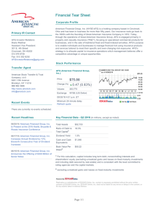 Financial Tear Sheet - American Financial Group, Inc.