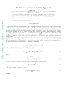 About the mass corrections in an abelian Higgs model