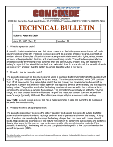 Technical Bulletin 10 - Parasitic Drain