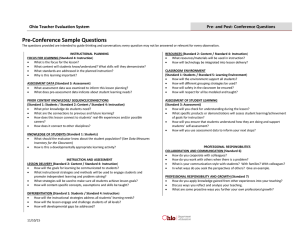 Pre-Conference Sample Questions