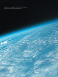 The Earth`s atmosphere is extraordinarily thin – and it is in serious