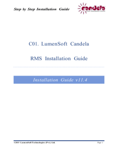 LumenSoft Candela RMS Installation Guide