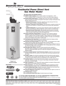 Residential Power Direct Vent Gas Water Heater