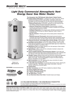 Light Duty Commercial Atmospheric Vent Energy
