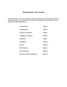 Spreadsheet User Guide