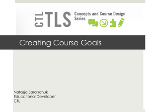 Creating Course Goals