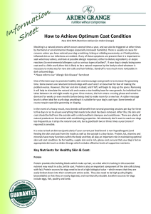 How to Achieve Optimum Coat Condition