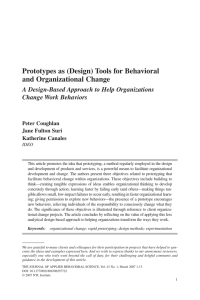 Prototypes as (Design) Tools for Behavioral and Organizational