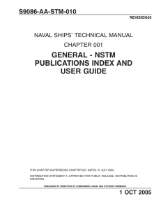 chapter 001 general - nstm publications index and user guide