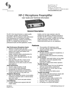 MP-2 Microphone Preamplifier