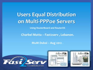 Users Equal Distribution on Multi-PPPoe Servers