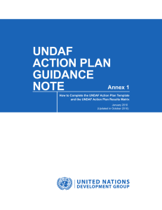 UNDAF Action Plan Guidance Note