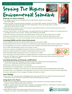 Setting The Highest Environmental Standards