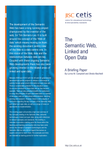 The Semantic Web, Linked and Open Data