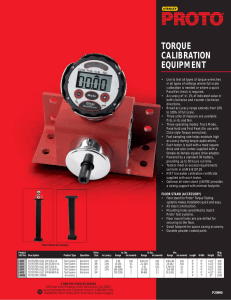 Proto® Torque Calibration Equipment