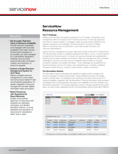 ServiceNow Resource Management