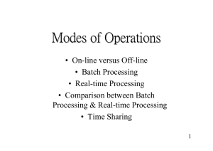 Modes of Operations