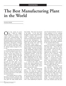 The Best Manufacturing Plant in the World