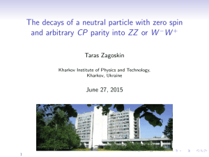 The decays of a neutral particle with zero spin and arbitrary CP