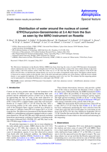 Distribution of water around the nucleus of comet 67P/Churyumov