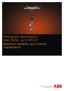 Pantograph disconnector type GW54, up to 550 kV Maximum