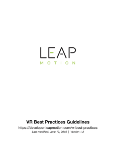VR Best Practices Guidelines