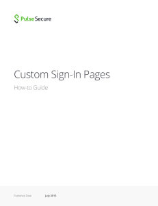 Custom Sign-In Pages