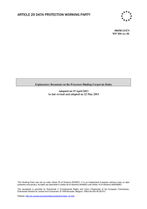 Explanatory Document on the Processor Binding