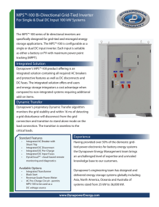 MPS™-100 Bi-Directional Grid-Tied Inverter