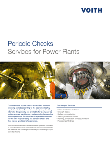 Periodic Checks Services for Power Plants