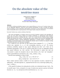 On the absolute value of the neutrino mass
