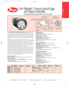 3000SGT Photohelic® Pressure Switch/Gage with Integral Transmitter