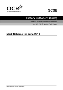 Mark scheme - Unit A971/11-17 - Aspects of international