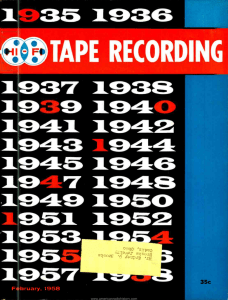 tape recording - American Radio History