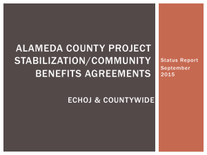 Alameda County Project Stabilization/Community Benefits Agreement
