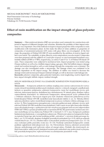 Effect of resin modification on the impact strength of glass