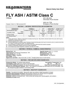 FLY ASH / ASTM Class C