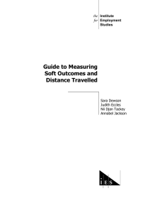 Guide to Measuring Soft Outcomes and Distance Travelled