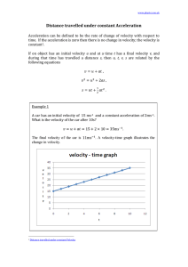Distance travelled under constant Acceleration