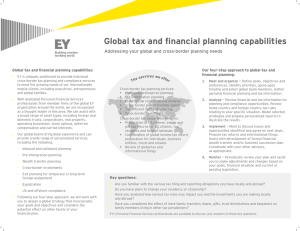 Global tax and financial planning capabilities