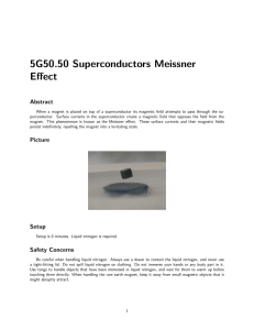 5G50.50 Superconductors Meissner Effect