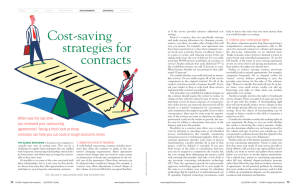 Cost-saving strategies for contracts