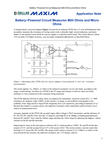 Battery-Powered Circuit Measures Milli Ohms and
