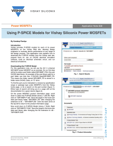 Using P-SPICE Models for Vishay Siliconix Power MOSFETs