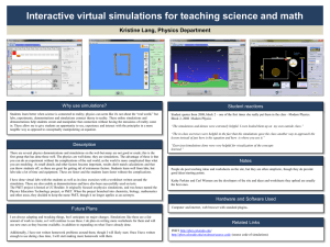 Interactive virtual simulations for teaching