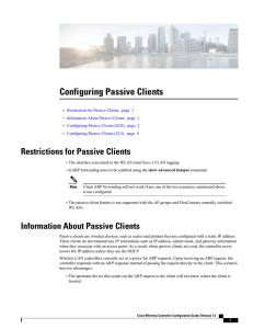 Configuring Passive Clients