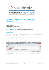 Submit multiple jobs simultaneously in optistruct