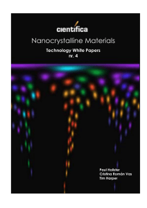 Nanocrystalline Materials