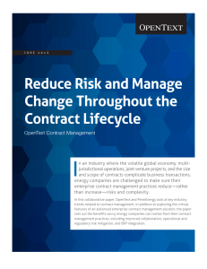 Reduce Risk and Manage Change Throughout the