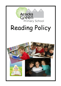 Reading Policy - Acocks Green Primary School